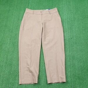 APT.9 Capri Pants Womens 2 Taupe Heather Torie Mid Rise Stretch Business Office